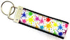 Splatter Paint Key Fob Wristlet Keychain 1 1/4"wide Zipper pull Camera strap Petcollarshandmade