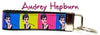 Audrey Hepburn Key Fob Wristlet Keychain 1"wide Zipper pull Camera strap actress Petcollarshandmade