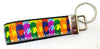 The Beatles Key Fob Wristlet Keychain 1"wide Zipper pull Camera strap handmade - Petcollarshandmades