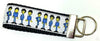 The Beatles Key Fob Wristlet Keychain 1 1/4"wide Zipper pull Camera strap - Petcollarshandmades