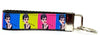 Audrey Hepburn Key Fob Wristlet Keychain 1"wide Zipper pull Camera strap actress Petcollarshandmade