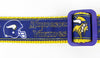 Vikings dog collar handmade adjustable buckle collar football 1" wide or leash - Petcollarshandmades