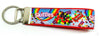 Skittles Key Fob Wristlet Keychain 1"wide Zipper pull Camera strap snack food - Petcollarshandmades