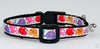 Elephants cat or small dog collar 1/2" wide adjustable handmade bell leash - Petcollarshandmades