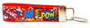 Super Hero Key Fob Wristlet Keychain 1"wide Zipper pull Camera strap - Petcollarshandmades