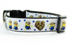 Minions dog collar handmade adjustable buckle collar 1" wide or leash $6 collar - Petcollarshandmades