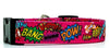 Super Hero pink dog collar handmade adjustable buckle 1"or 5/8" wide or leash Petcollarshandmade