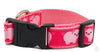 Piggies dog collar handmade adjustable buckle collar 1" wide leash fabric $6 - Petcollarshandmades