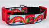 Skittles dog collar Handmade adjustable buckle collar 1" or 5/8" wide or leash Petcollarshandmade