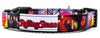 Rolling Stones Dog collar handmade adjustable buckle 5/8"wide or leash rock Petcollarshandmade