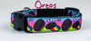 Oreo dog collar handmade adjustable buckle collar 5/8" wide or leash fabric - Petcollarshandmades