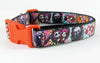 Horror dog collar handmade adjustable buckle collar 1" wide or leash Petcollarshandmade