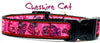 Cheshire Cat dog collar handmade adjustable buckle collar 1"wide or leash fabric - Petcollarshandmades