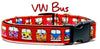 VW Bus dog collar handmade  adjustable buckle collar 1" or 5/8" wide or leash Petcollarshandmade