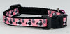 Pugs  cat & small dog collar 1/2" wide adjustable handmade bell Or leash - Petcollarshandmades