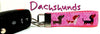 Dachshund Key Fob Wristlet Keychain 1"wide Zipper pull Camera strap handmade - Petcollarshandmades