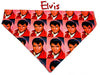 Elvis Dog Bandana Over the Collar dog bandana Dog collar bandana Rock N Roll Petcollarshandmade
