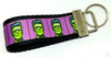 Frankenstein Key Fob Wristlet Keychain 1 1/4"wide Zipper pull Camera strap - Petcollarshandmades