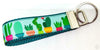 Cactus Key Fob Wristlet Keychain 1"wide Zipper pull Camera strap handmade - Petcollarshandmades
