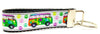 VW Bus Key Fob Wristlet Keychain 1 1/4"wide Zipper pull Camera strap - Petcollarshandmades