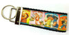 Garbage Pail Kids Key Fob Wristlet Keychain 1 1/4"wide Zipper pull Camera strap - Petcollarshandmades
