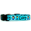 Lucy dog collar handmade adjustable buckle collar 5/8" wide or leash Petcollarshandmade