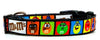 M&M's candy dog collar handmade adjustable buckle collar 5/8" wide or leash Petcollarshandmade