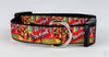 Skittles dog collar Handmade adjustable buckle collar 1" wide or leash Petcollarshandmade