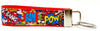 Super Hero Key Fob Wristlet Keychain 1"wide Zipper pull Camera strap - Petcollarshandmades