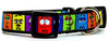 M & M's candy dog collar handmade adjustable buckle  1" or 5/8" wide or leash Petcollarshandmade