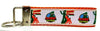 Gumby & Pokey Key Fob Wristlet Keychain 1"wide Zipper pull Camera strap handmade Petcollarshandmade