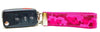 Camo Pink Key Fob Wristlet Keychain 1"wide Zipper pull Camera strap handmade Petcollarshandmade
