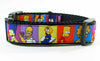 Simpsons dog collar handmade adjustable buckle collar 1" or 5/8" wide or leash - Petcollarshandmades
