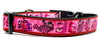 Cheshire Cat dog collar handmade adjustable buckle collar 1"wide or leash fabric - Petcollarshandmades