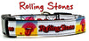 Rolling Stones dog collar handmade adjustable buckle collar 5/8" wide or leash Petcollarshandmade