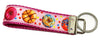 Donuts Key Fob Wristlet Keychain 1"wide Zipper pull Camera strap handmade - Petcollarshandmades