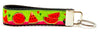 Watermelon Key Fob Wristlet Keychain 1"wide Zipper pull Camera strap handmade - Petcollarshandmades