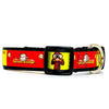 Curious George dog collar Handmade adjustable buckle 1" or 5/8" wide or leash Petcollarshandmade