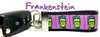 Frankenstein Key Fob Wristlet Keychain 1 1/4"wide Zipper pull Camera strap - Petcollarshandmades