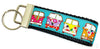 VW Bus Key Fob Wristlet Keychain 1 1/4"wide Zipper pull Camera strap - Petcollarshandmades