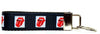 Rolling Stones Key Fob Wristlet Keychain 1"wide Zipper pull Camera strap - Petcollarshandmades