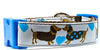 Dachshund dog collar handmade adjustable buckle collar 1" wide or leash Boy blue - Petcollarshandmades