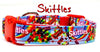 Skittles dog collar Handmade adjustable buckle collar 1" or 5/8" wide or leash Petcollarshandmade