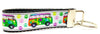 VW Bus Key Fob Wristlet Keychain 1 1/4"wide Zipper pull Camera strap - Petcollarshandmades
