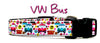 VW Bus dog collar handmade adjustable buckle collar 5/8" wide or leash Petcollarshandmade