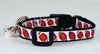 Football cat or small dog collar 1/2" wide adjustable handmade bell leash - Petcollarshandmades