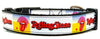 Rolling Stones dog collar Rock N Roll handmade adjustable buckle 1"or 5/8"wide Petcollarshandmade