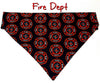 Fire Dept Dog Bandana, Over the Collar dog bandana, Dog collar bandana Fireman Petcollarshandmade