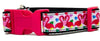 Pink Flamingo dog collar Handmade adjustable buckle 1" or 5/8" wide or leash - Petcollarshandmades