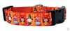 Thanksgiving dog collar Handmade adjustable buckle collar 1"or5/8" wide or leash Petcollarshandmade